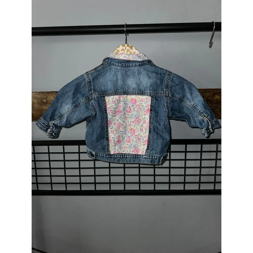 Baby Gap Floral Denim Jacket | Size 12-18 Months